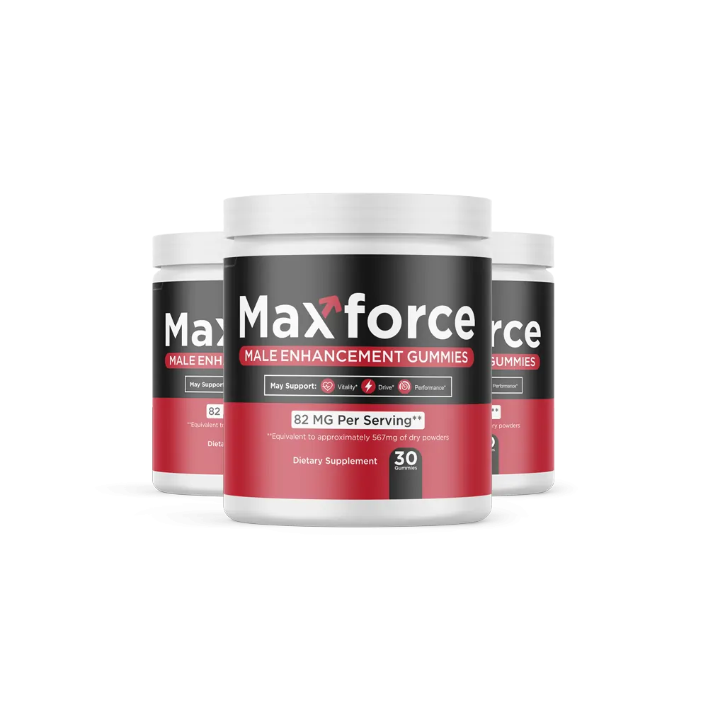 Three bottles of Max Force supplement